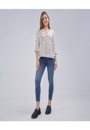 Blusa Para Mujer Manga 3/4 Color Verde Marca Ostu #40121035