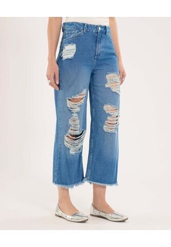 Jean Para Mujer Culotte Color Azul  Marca Ostu #40160259 Ostu