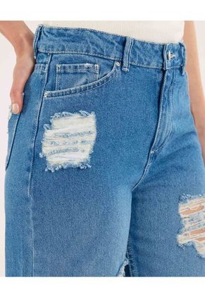Jean Para Mujer Culotte Color Azul  Marca Ostu #40160259