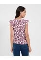Blusa Para Mujer Manga Corta Color Vino Marca Ostu #40121159 de Ostu