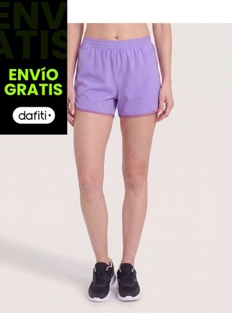 Short Con Contrastes  Para Mujer Lila Ostu Ostu