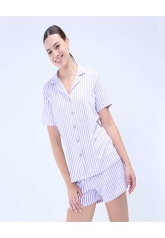 Pijama Para Mujer M/C P/C Color Lila  Marca Ostu #40040402 Ostu