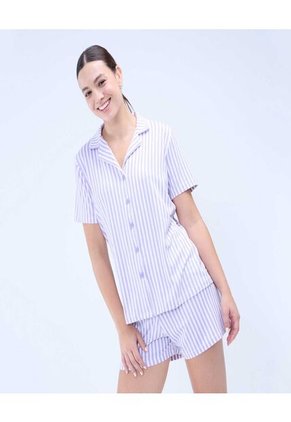 Pijama Para Mujer M/C P/C Color Lila  Marca Ostu #40040402