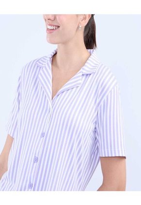 Pijama Para Mujer M/C P/C Color Lila  Marca Ostu #40040402