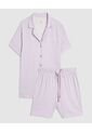 Pijama Para Mujer M/C P/C Color Lila  Marca Ostu #40040402 de Ostu