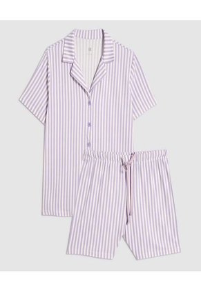 Pijama Para Mujer M/C P/C Color Lila  Marca Ostu #40040402