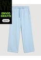 Jean Wide Leg Pretina Resortada Para Niña  Infantil Niña Azul Ostu de Ostu