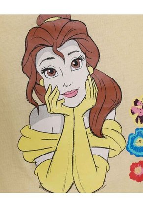 Camiseta Disney Princesas De Bella Infantil Niña #90090210