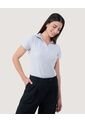 Polo Para Mujer Manga Corta Color Gris Claro Marca Ostu #40110171 de Ostu