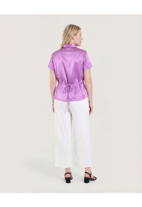 Camisa  Para Mujer Manga Corta Color Morado Marca Ostu #40010373