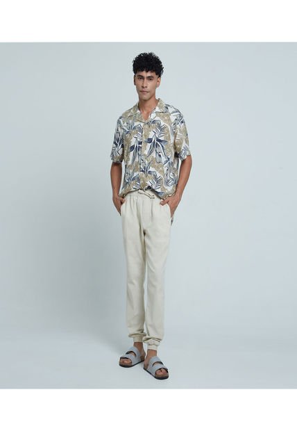 Pantalon Para Hombre Jogger Color Beige Marca Ostu #60070296