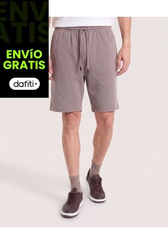 Bermuda Con Ajuste Cómodo  Para Hombre Café Ostu Ostu