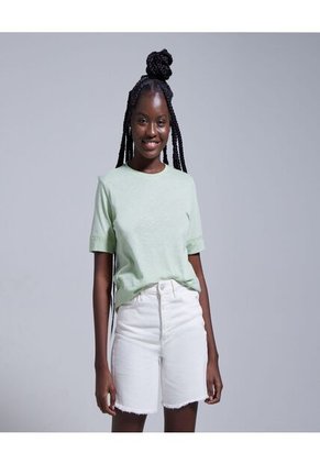 Camiseta Para Mujer Manga Corta Color Verde Marca Ostu #40091780