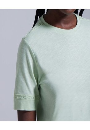 Camiseta Para Mujer Manga Corta Color Verde Marca Ostu #40091780