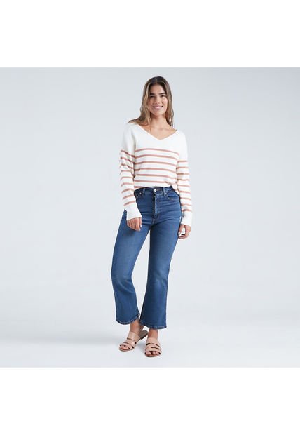 Jean Para Mujer Flare Color Azul  Marca Ostu #40160352