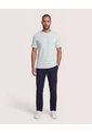 Camiseta Unicolor Texturizada  Para Hombre Verde Ostu de Ostu
