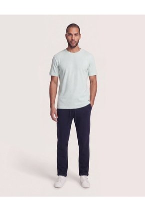 Camiseta Unicolor Texturizada Para Hombre Verde Ostu