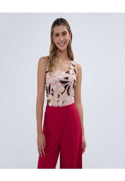 Top Para Mujer Cuello Redondo Color Rosado  Marca Ostu #40220378