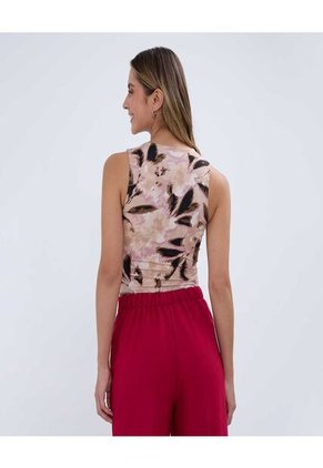 Top Para Mujer Cuello Redondo Color Rosado Marca Ostu #40220378