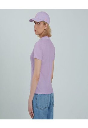 Polo Para Mujer Manga Corta Color Morado Marca Ostu #40110146