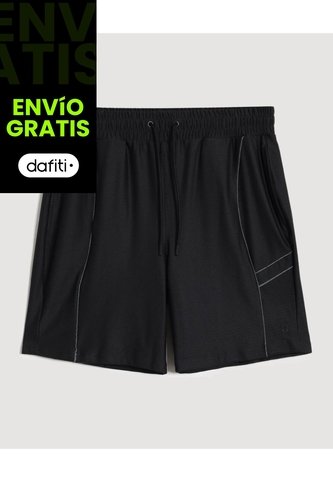 Bermuda  Para Hombre Deportiva Medio Color Negro Marca Ostu #60100508 Ostu