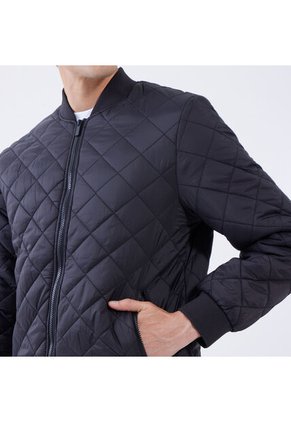Chaqueta Para Hombre Bomber Color Negrocarbon Marca Ostu #60080107