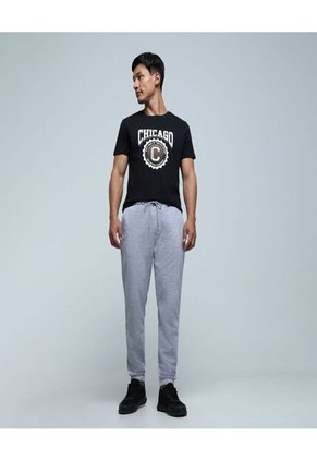Camiseta Para Hombre Manga Corta Color Negro Marca Ostu #60091324