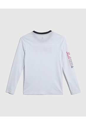 Camiseta Para Niño Manga Larga Color Blanco Marca Ostu #80090205