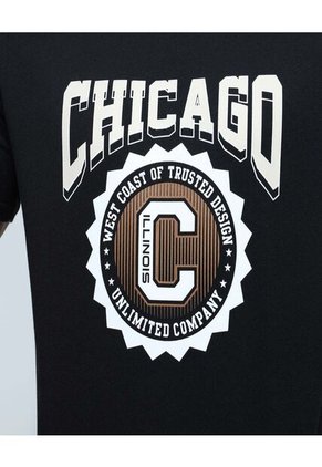 Camiseta Para Hombre Manga Corta Color Negro Marca Ostu #60091324