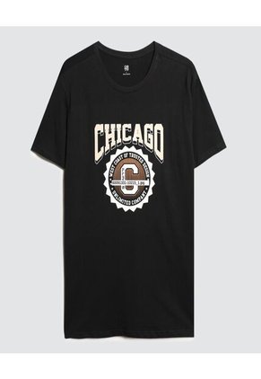 Camiseta Para Hombre Manga Corta Color Negro Marca Ostu #60091324