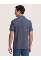 Camisa  Para Hombre Manga Corta Sin Bolsillo Cuello C Color Azul Marca Ostu #60010907 de Ostu