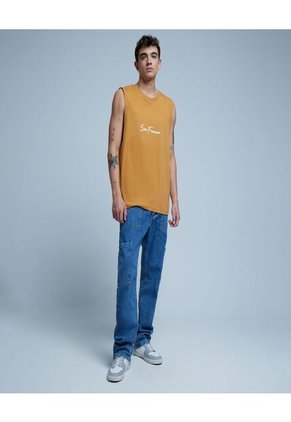 Camiseta Para Hombre Manga Sisa Color Amarillo  Marca Ostu #60091224