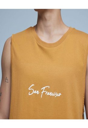 Camiseta Para Hombre Manga Sisa Color Amarillo  Marca Ostu #60091224