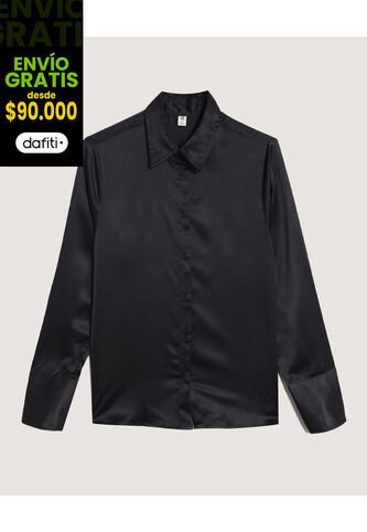 Camisa  Para Mujer Manga Larga Color Negro Marca Ostu #40010258 Ostu