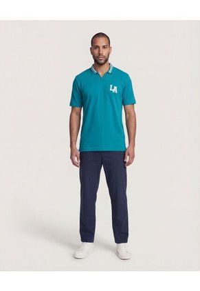 Polo  Para Hombre Cuello Tejido Sin Bolsillo Color Azul Marca Ostu #60110845