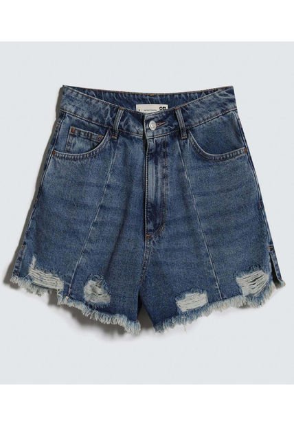 Short Para Mujer  Color Azul Medio Marca Ostu #40190303