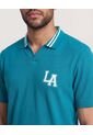 Polo  Para Hombre Cuello Tejido Sin Bolsillo Color Azul Marca Ostu #60110845 de Ostu
