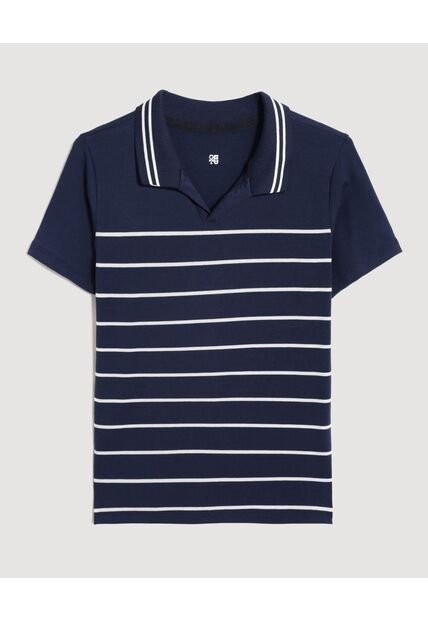 Polo  Infantil Niño Manga Corta Color Azul Marca Ostu #80110119