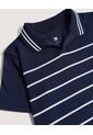 Polo  Infantil Niño Manga Corta Color Azul Marca Ostu #80110119 de Ostu