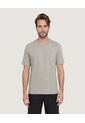 Camiseta Unicolor Texturizada  Para Hombre Verde Ostu de Ostu