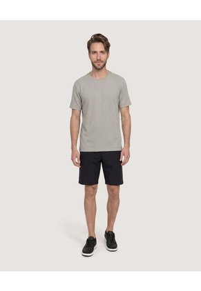 Camiseta Unicolor Texturizada Para Hombre Verde Ostu