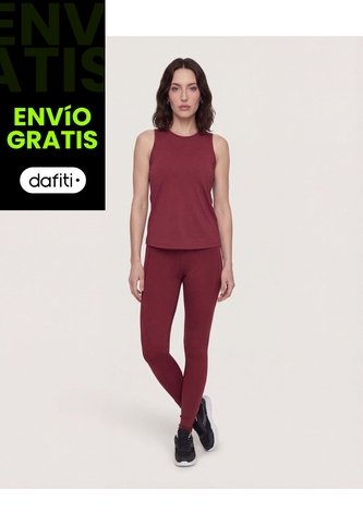 Leggins  Para Mujer Largo Color Vino Marca Ostu #40230671 Ostu