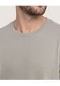 Camiseta Unicolor Texturizada  Para Hombre Verde Ostu de Ostu