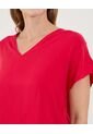 Blusa Para Mujer Manga Corta Color Rojo Marca Ostu #40121183 de Ostu