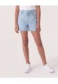 Short Mom Denim Básico  Infantil Niña Azul Ostu de Ostu