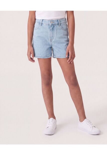 Short Mom Denim Básico  Infantil Niña Azul Ostu