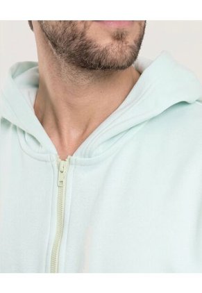 Buzo Hoodie Zipper De Ajuste Cómodo Para Hombre Verde Ostu