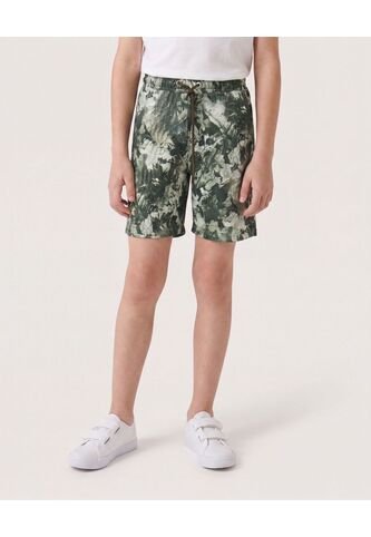 Bermuda Bañadora Camuflado Tropical Para Niño  Infantil Niño Verde Ostu Ostu