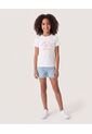 Short Mom Denim Básico  Infantil Niña Azul Ostu de Ostu
