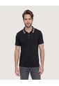 Polo Jersey Lycrada  Para Hombre Negro Ostu de Ostu